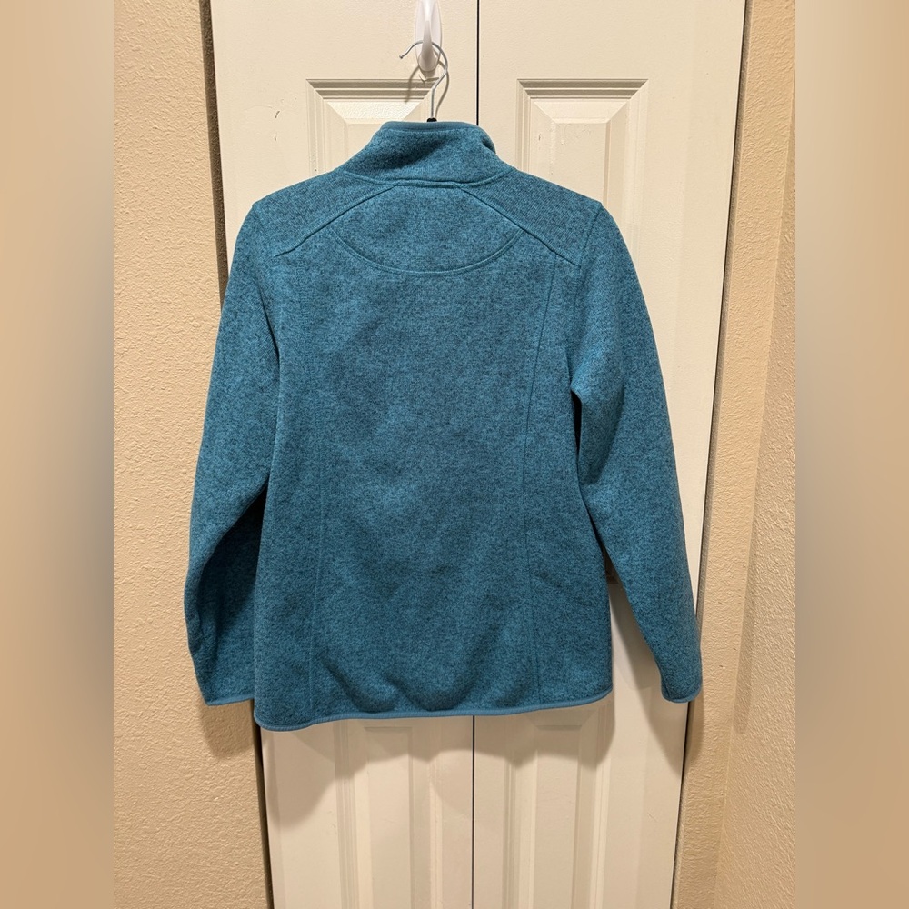 L.L.Bean Sweater Fleece Full-Zip Jacket Blue Women’s , size M Regular - Picture 4 of 9
